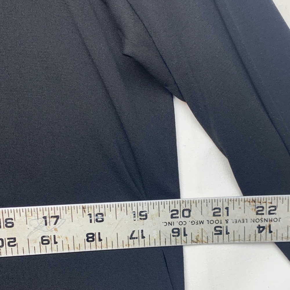 Eileen Fisher size XL black silk crepe georgette Classic long sleeve dress tunic - Picture 6 of 9